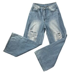 high rise wide leg baggy jeans women’s medium